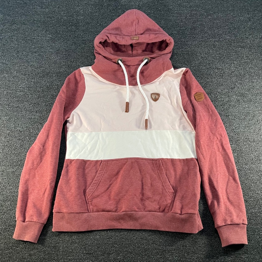 Wanakome Hoodie Womens XL Rose Colorblock Cowl Neck Rope Good Outdoor Pullover